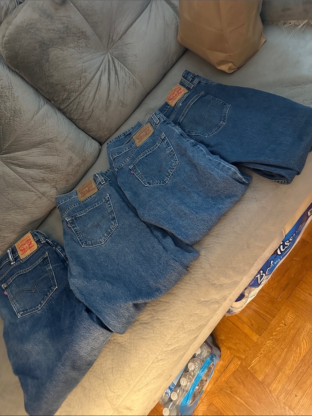 Lot 4 pair 505 Levi's Blue Denim Jeans - Set of 4 pairs excellent cond size40/40